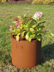 Pot de fleur corten rond 5