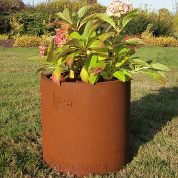 Pot de fleur corten rond 1