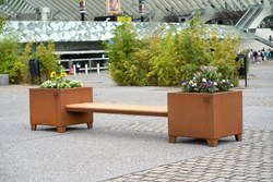 Banc entre 2 bacs à fleursM