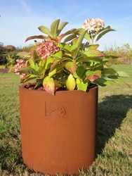 Pot de fleur corten rond 4