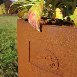 Pot de fleur corten rond 2